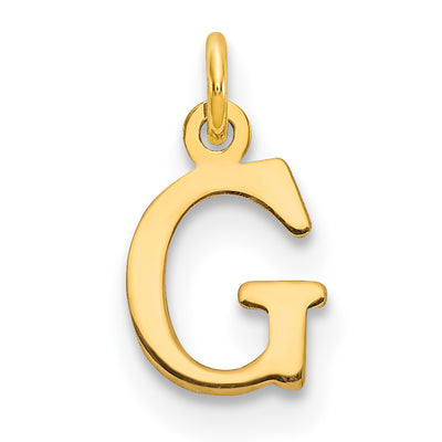 14ky Cutout Letter Initial Pendant (Small)