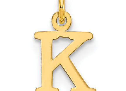 14ky Cutout Letter Initial Pendant (Small)