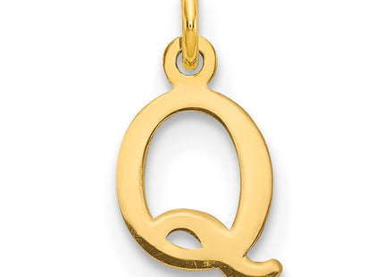 14ky Cutout Letter Initial Pendant (Small)