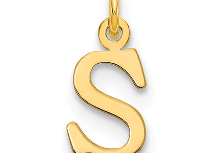 14ky Cutout Letter Initial Pendant (Small)