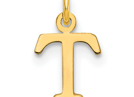 14ky Cutout Letter Initial Pendant (Small)