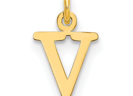 14ky Cutout Letter Initial Pendant (Small)