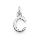 14K White Gold Cutout Initial Pendant view