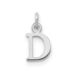 14K White Gold Cutout Initial Pendant view