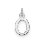 14K White Gold Cutout Initial Pendant view