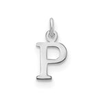 14K White Gold Cutout Initial Pendant view