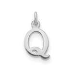 14K White Gold Cutout Initial Pendant view