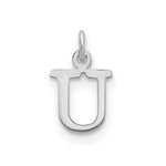 14K White Gold Cutout Initial Pendant view