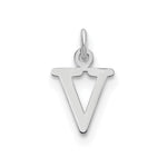 14K White Gold Cutout Initial Pendant view
