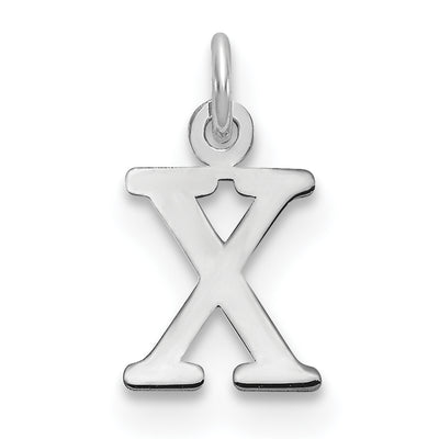 Sterling Silver Rhodium-plated Letter Initial Charm