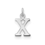14K White Gold Cutout Initial Pendant view