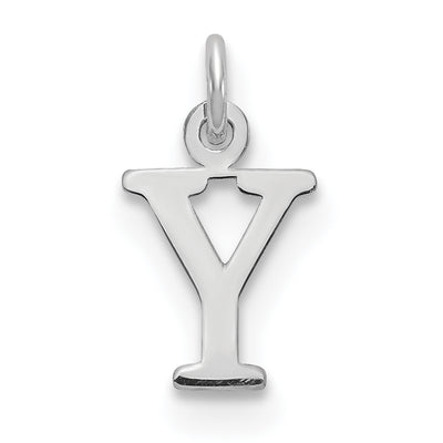 Sterling Silver Rhodium-plated Letter Initial Charm
