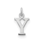 14K White Gold Cutout Initial Pendant view