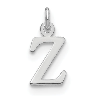 Sterling Silver Rhodium-plated Letter Initial Charm