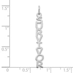 10k White Gold Cosmic Sans Font Name Plate Charm view 3