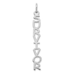 10k White Gold Cosmic Sans Font Name Plate Charm view 1