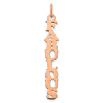 10k White Gold Cooper Font Name Plate Charm view 7