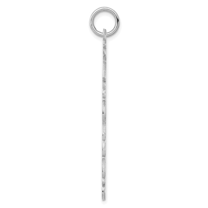 10K white gold name charm, alternate view