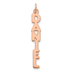 10k White Gold Kimberly Font Name Plate Charm view 7