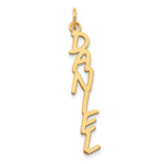 10k White Gold MV Boli Font Name Plate Charm view 5