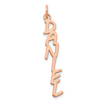 10k White Gold MV Boli Font Name Plate Charm view 7