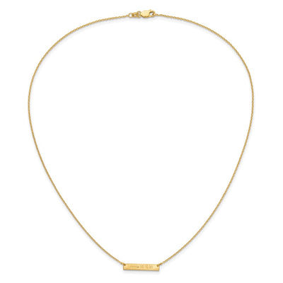 Sterling Silver/Gold-plated Brushed 1 Station Necklace