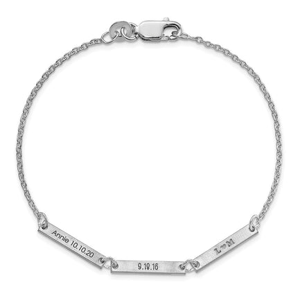 10k White Gold Bracelets Style 10XNA1180/3W - Classique Jewelry Inc.