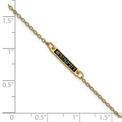 Sterling Silver/Gold-plated Brushed 1 Station w/Epoxy Bracelet