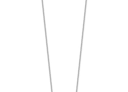 14K white gold bar necklace, alternate view