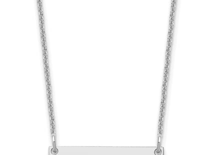 14K white gold bar necklace