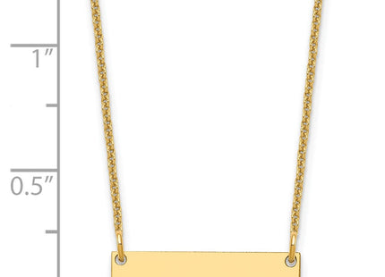 14k Yellow Gold Small Blank Bar Necklace (Style XNA1197Y)