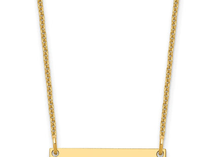 14k Yellow Gold Small Blank Bar Necklace (Style XNA1197Y)