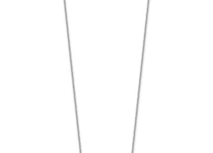 14k White Gold Small Blank Bar Necklace (Style XNA1198W)
