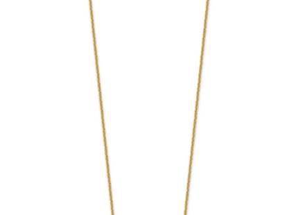 14k Yellow Gold Small Blank Bar Necklace, 18 x 26mm