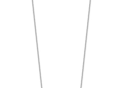 14K white gold bar necklace, alternate view