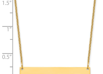 14k Yellow Gold Medium Blank Bar Necklace (Style XNA1202Y)