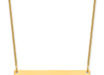 14k Yellow Gold Medium Blank Bar Necklace (Style XNA1202Y)