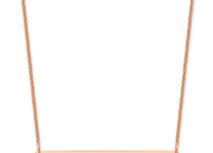 14k Rose Gold Medium Blank Bar Necklace (Style XNA1203R)
