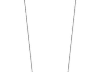 14K white gold bar necklace, alternate view