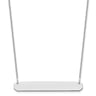 10k White Gold Medium Blank Bar Necklace