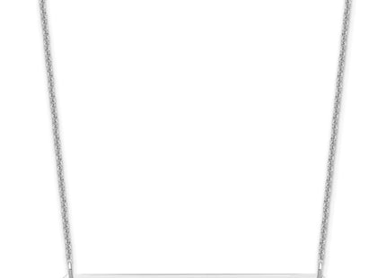 14K white gold bar necklace