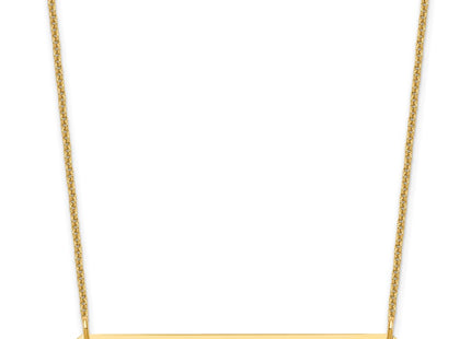 14K yellow gold bar necklace
