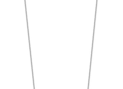 14k White Gold Large Blank Bar Necklace, 18 x 46mm