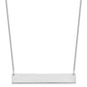 10k White Gold Large Blank Bar Necklace