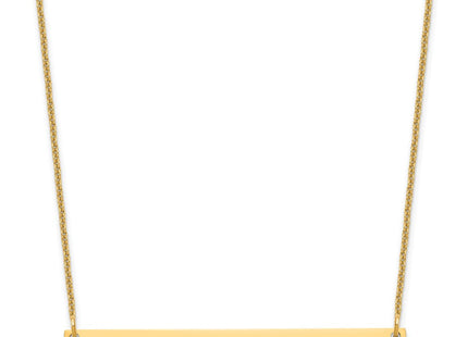 14k Yellow Gold Large Blank Bar Necklace (Style XNA1207Y)