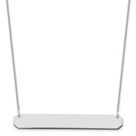 14K White Gold Large Blank Bar Necklace, 18 x 52mm view