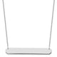14K White Gold Large Blank Bar Necklace, 18 x 52mm