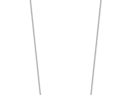 10K white gold bar necklace, alternate view