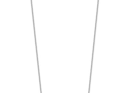 14K white gold bar necklace, alternate view