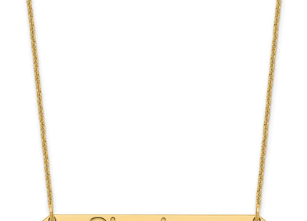 14k Yellow Gold Medium ARIAL ROUNDED Bar Necklace (Style XNA1237Y)
